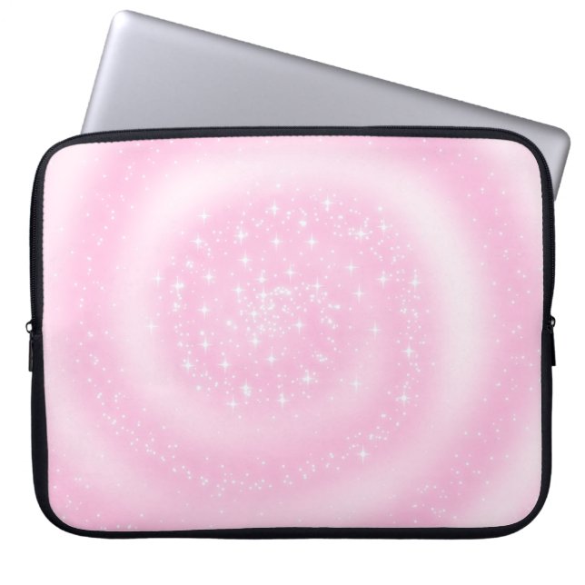 Background transparent star strudel laptop sleeve (Front)