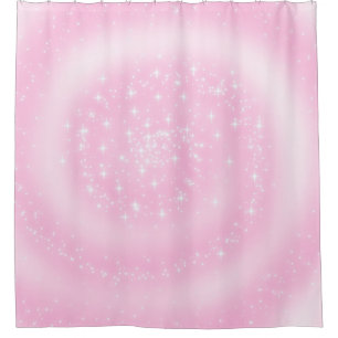 Background transparent star strudel shower curtain
