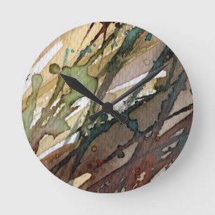 background watercolor 2 round clock