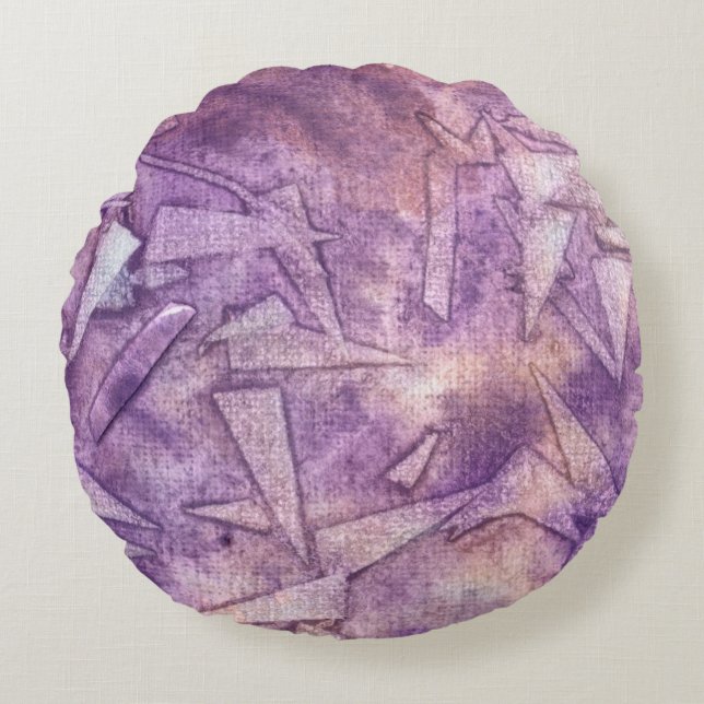 background watercolor 3 round cushion (Front)