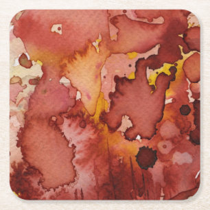 background watercolor 3 square paper coaster