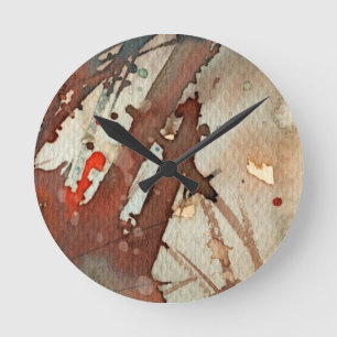 background watercolor 5 round clock