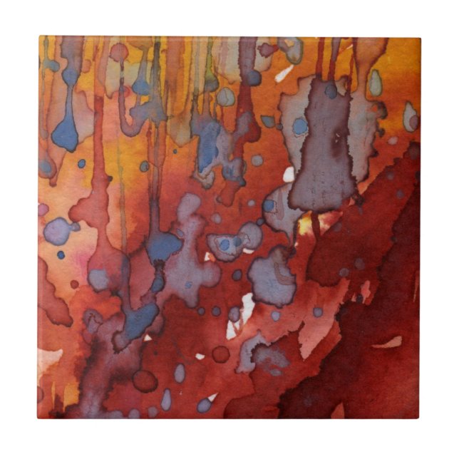 background watercolor 7 ceramic tile (Front)