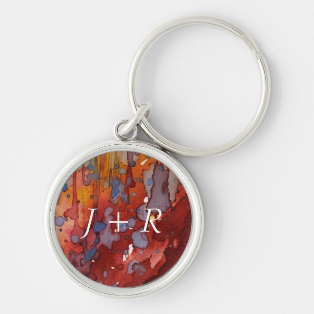 background watercolor 7 key ring (Front)