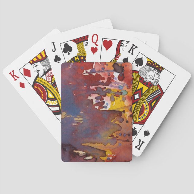 background watercolor 8 playing cards (Back)