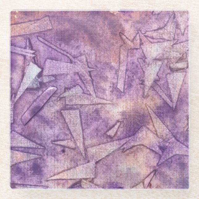 background watercolor glass coaster (Front)