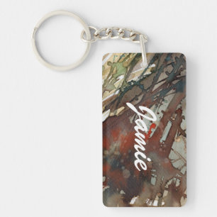 background watercolor key ring