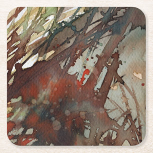 background watercolor square paper coaster