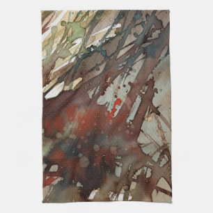 background watercolor tea towel