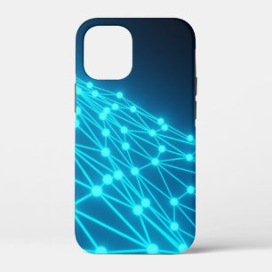 Background-wireframe-digital-3d iPhone 12 Mini Case