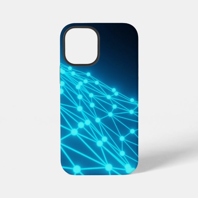 Background-wireframe-digital-3d iPhone Case (Back)