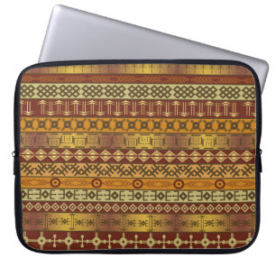 Background with African ethnic motifs Laptop Sleeve