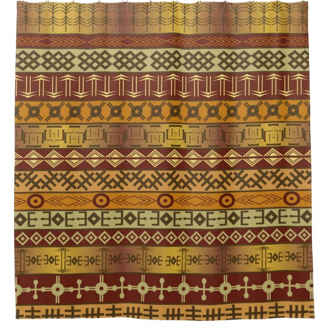 Background with African ethnic motifs Shower Curtain (Front)