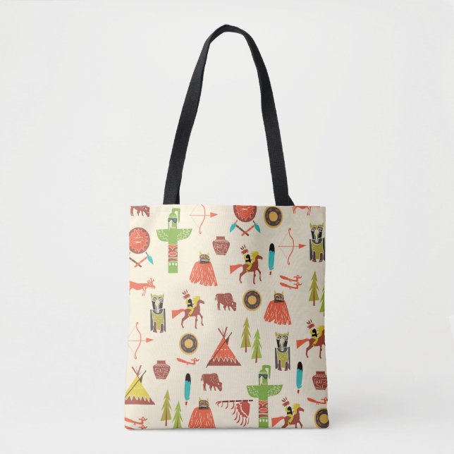 background with American Indians Tote Bag (Front)