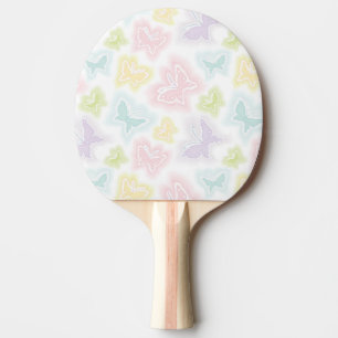 Background with butterflies in watercolor ping pong paddle