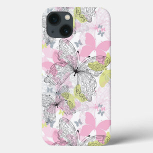 Background with butterfly iPhone 13 case