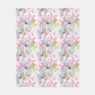Background with butterfly fleece blanket