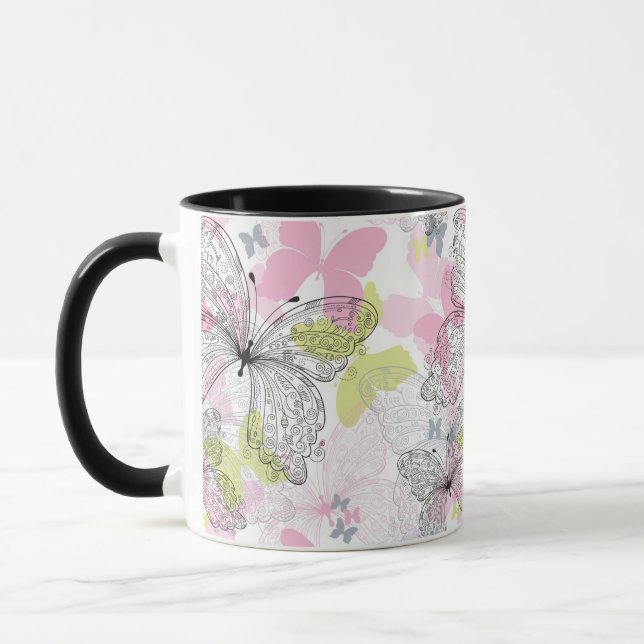 Background with butterfly mug (Left)