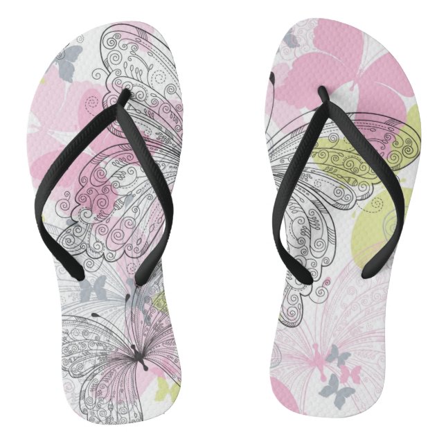 Background with butterfly thongs (Footbed)
