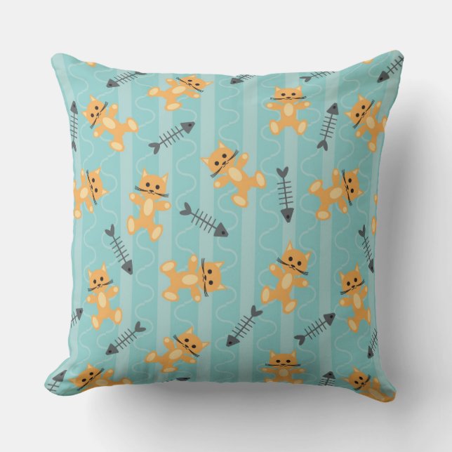 background with cats cushion (Front)