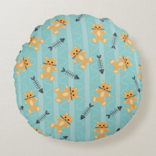 background with cats round cushion