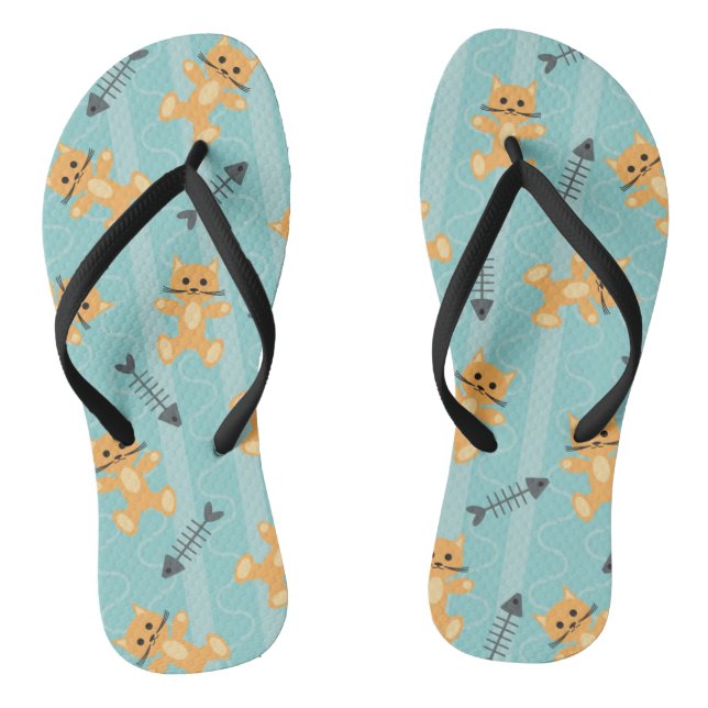 background with cats thongs (Footbed)