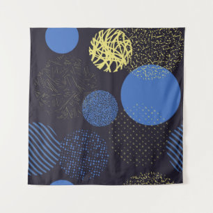 Background with circles. Vintage abstract colorful Tapestry