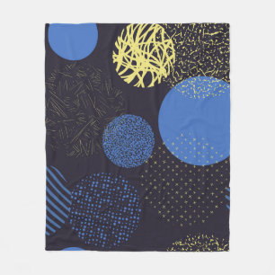 Background with circles. Vintage abstract colourfu Fleece Blanket