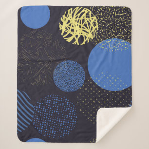 Background with circles. Vintage abstract colourfu Sherpa Blanket