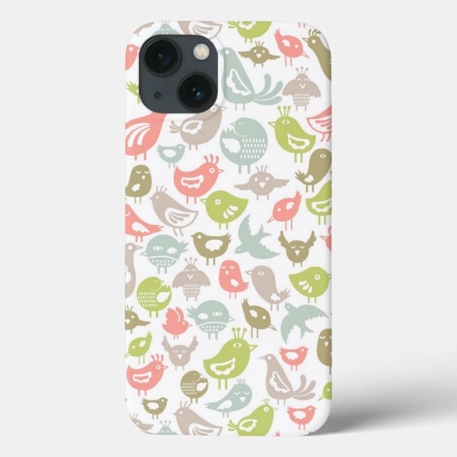 background with colourful birds ornament Case-Mate iPhone case (Back)
