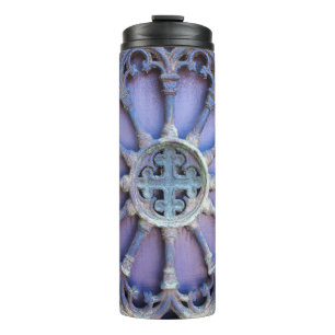 Background with decorative fragment (ancient doors thermal tumbler