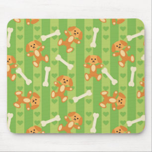 background with dogs and bones mouse pad