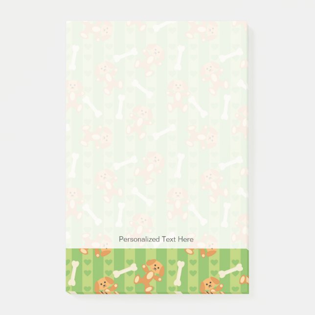 background with dogs and bones post-it notes (Front)