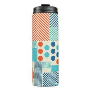 Background with geometrics forms, modern art patte thermal tumbler