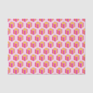 Background with gifts tissue paper