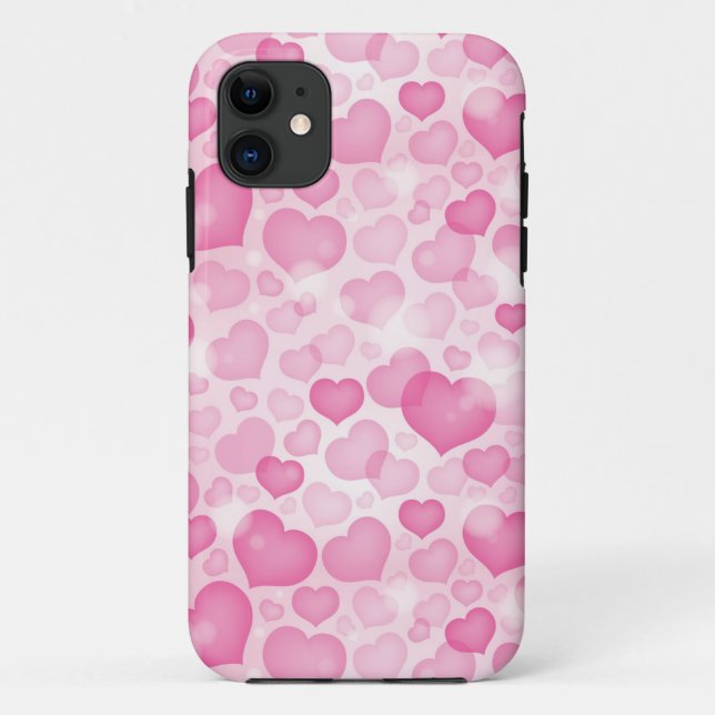 Background with Hearts Case-Mate iPhone Case (Back)