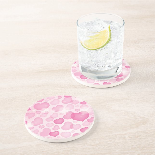 Background with Hearts Coaster (Side)