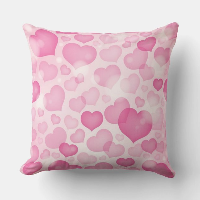Background with Hearts Cushion (Front)