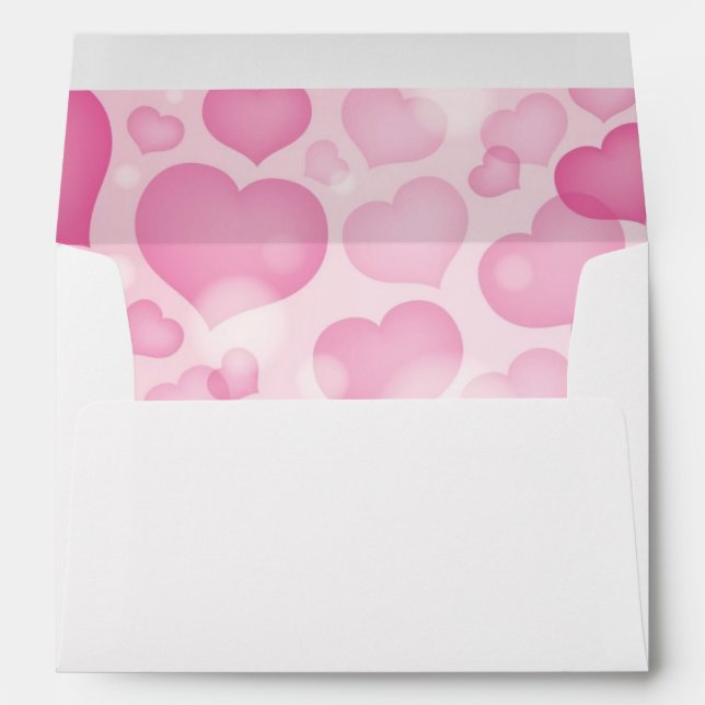 Background with Hearts Envelope (Back (Bottom))