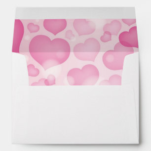 Background with Hearts Envelope