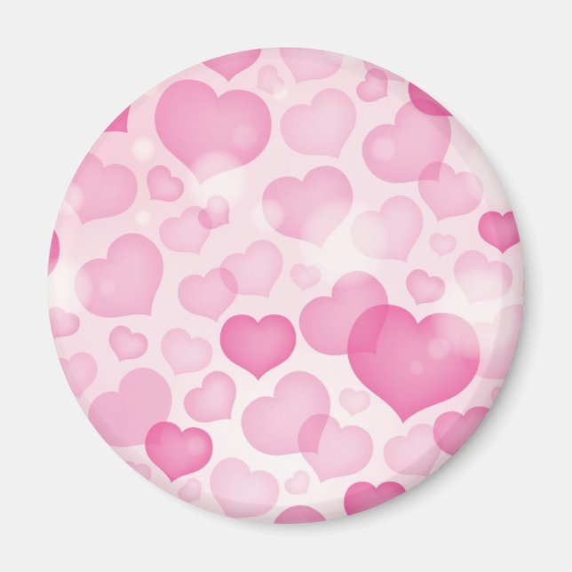 Background with Hearts Magnet (Front)
