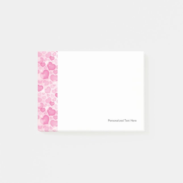 Background with Hearts Post-it Notes (Front)