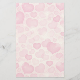 Background with Hearts Stationery