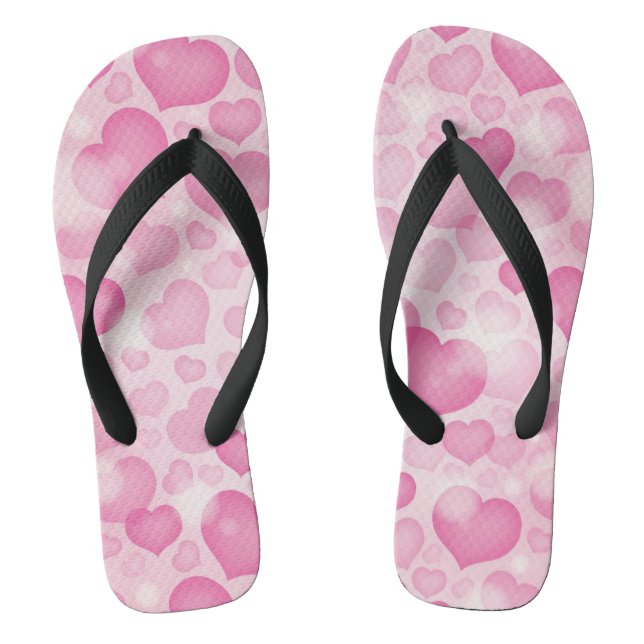 Background with Hearts Thongs (Footbed)