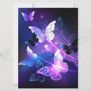 Background with Night Butterflies Card