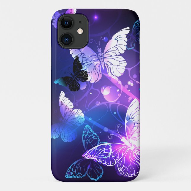 Background with Night Butterflies Case-Mate iPhone Case (Back)