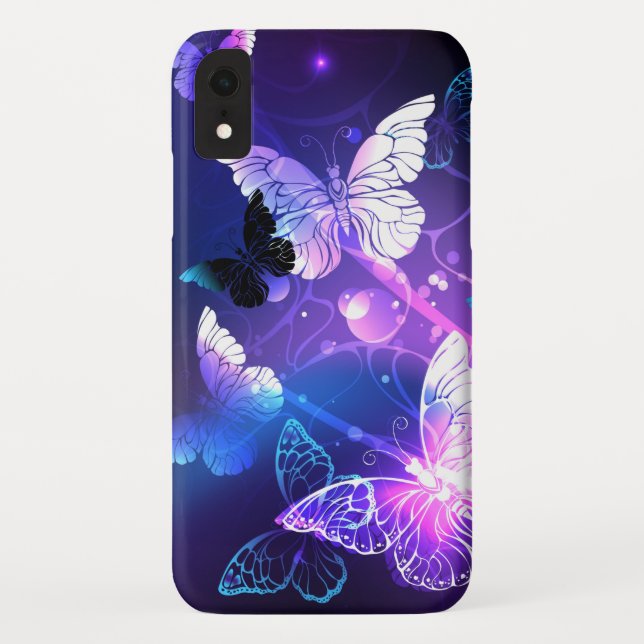 Background with Night Butterflies Case-Mate iPhone Case (Back)