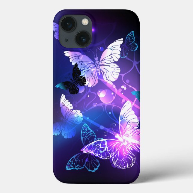 Background with Night Butterflies Case-Mate iPhone Case (Back)