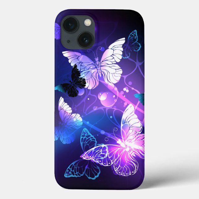 Background with Night Butterflies Case-Mate iPhone Case (Back)