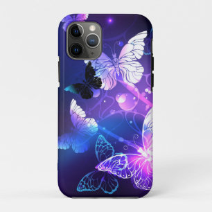Background with Night Butterflies iPhone 11 Pro Case